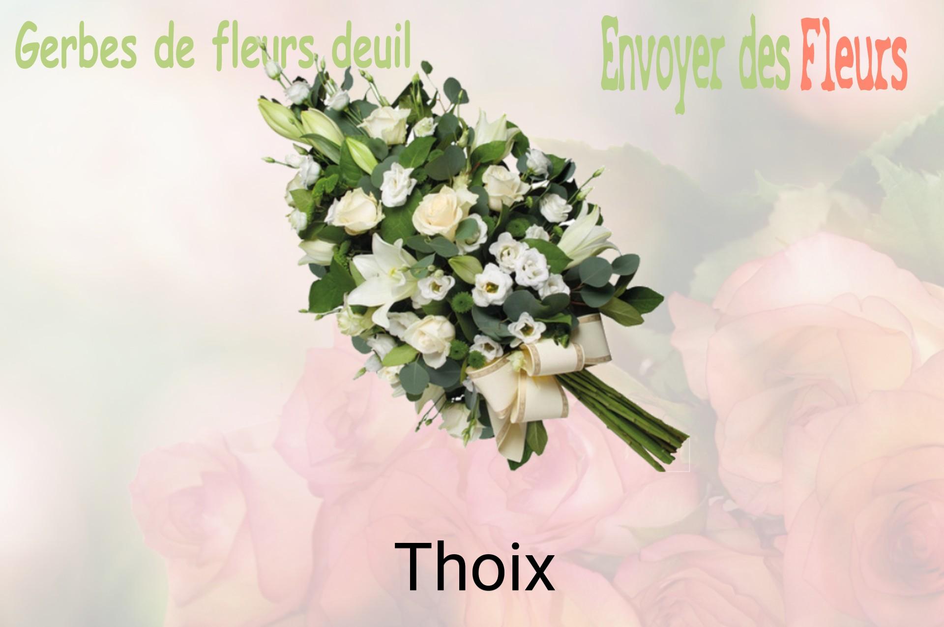 Gerbe de fleurs de deuil livrée à Thoix
